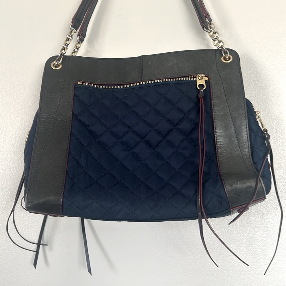 MZ Wallace  Navy and Black Quilted Women's Bag Purse - Picture 4 of 17